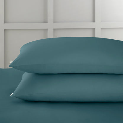 Bianca 400TC Cotton Sateen Fitted Sheet - Teal