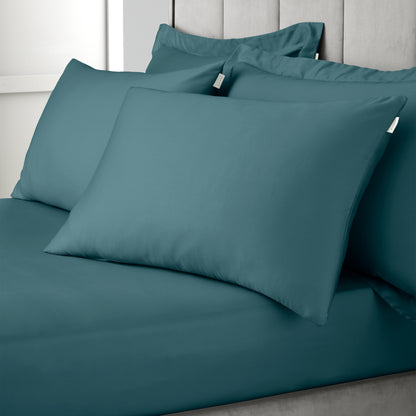 Bianca 400TC Cotton Sateen Fitted Sheet - Teal