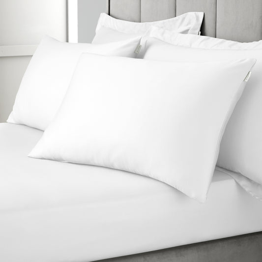 Bianca 400TC Cotton Sateen Fitted Sheet - White