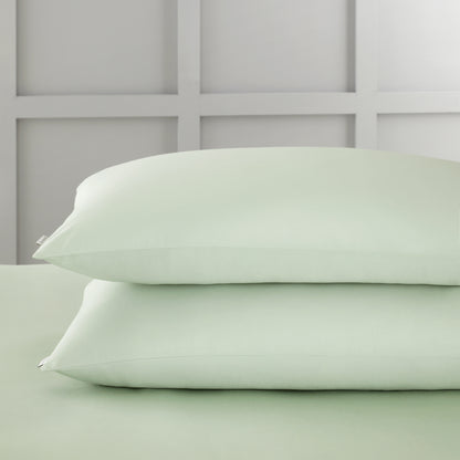 Bianca 400TC Cotton Sateen Fitted Sheet - Green