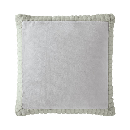 Catherine Lansfield Velvet And Faux Fur Filled Cushion - Natural