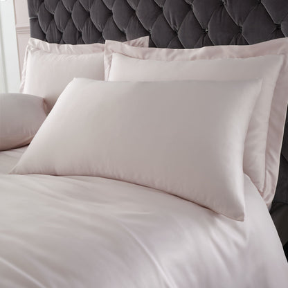 Catherine Lansfield Silky Soft Satin Duvet Cover Set - Blush