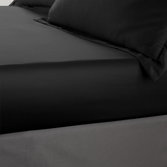 Catherine Lansfield Silky Soft Satin Fitted Sheet - Black