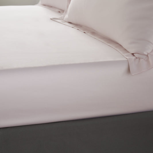 Catherine Lansfield Silky Soft Satin Fitted Sheet - Blush