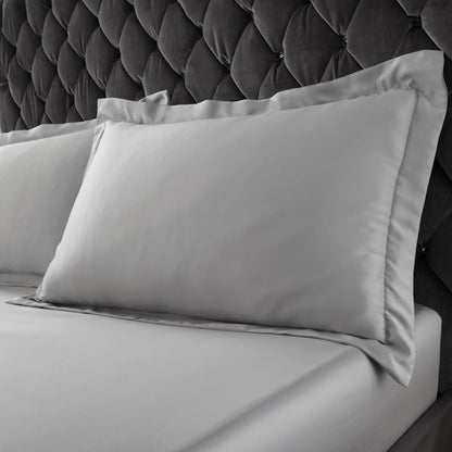 Catherine Lansfield Silky Soft Satin Fitted Sheet - Silver