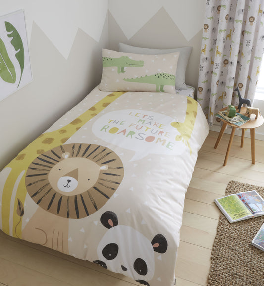 Catherine Lansfield Roaring Animals Duvet Cover Set