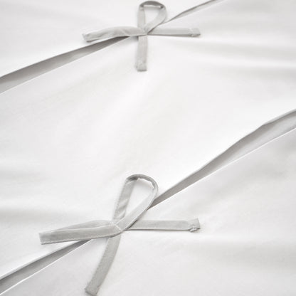 Catherine Lansfield Milo Bow Duvet Cover Set - White