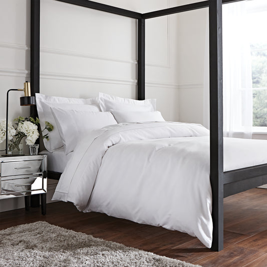 Bianca Luxury 800TC Cotton Sateen Duvet Cover Set - White