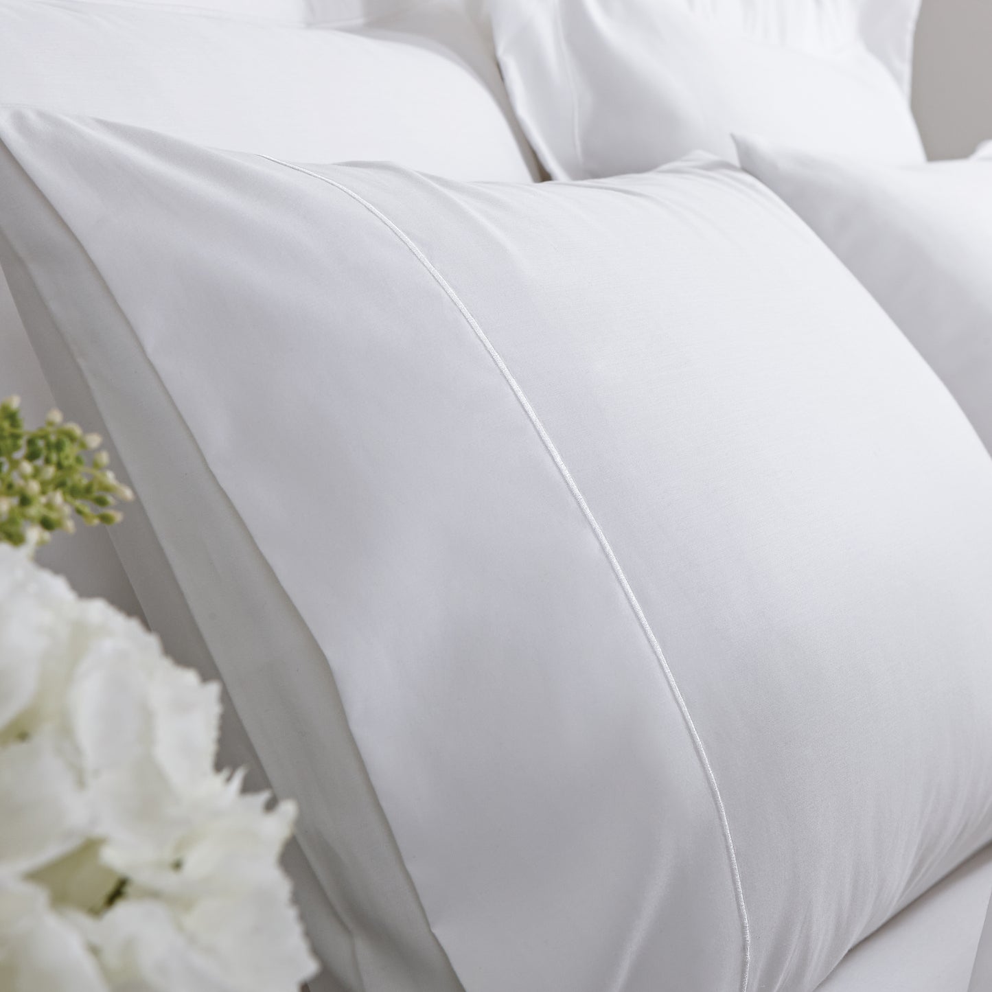 Bianca Luxury 800TC Cotton Sateen Fitted Sheet - White