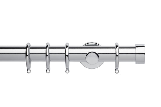 Hallis Neo End Cap 35mm Metal Curtain Pole - Chrome