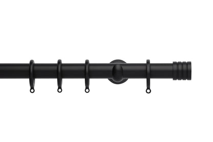 Hallis Neo Stud 28mm Metal Curtain Pole (Cup Brackets) - Matt Black