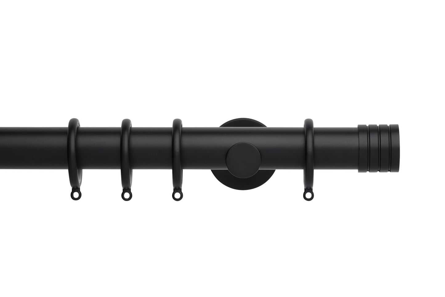 Hallis Neo Stud 35mm Metal Curtain Pole - Matt Black