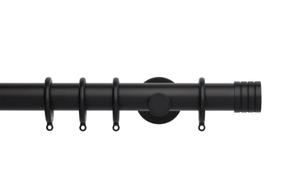 Hallis Neo Stud 35mm Metal Curtain Pole - Matt Black
