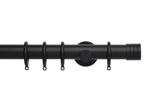Hallis Neo Stud 35mm Metal Curtain Pole - Matt Black