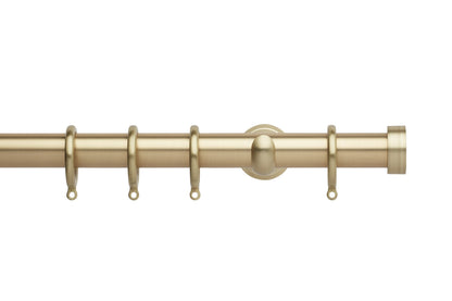 Hallis Neo End Cap 28mm Metal Curtain Pole (Cup Brackets) - Gold