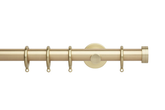Hallis Neo End Cap 28mm Metal Curtain Pole (Cylinder Brackets) - Gold