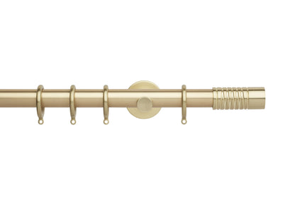 Hallis Neo Wired Barrel 28mm Metal Curtain Pole (Cylinder Brackets) - Gold