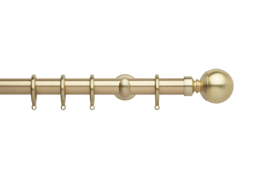 Hallis Neo Ball 28mm Metal Curtain Pole (Cup Brackets) - Gold