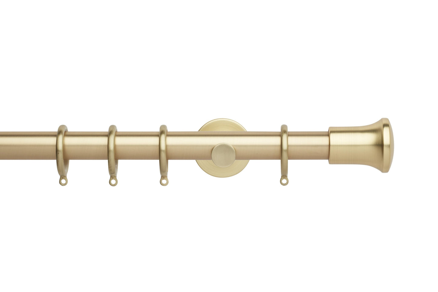 Hallis Neo Trumpet 28mm Metal Curtain Pole (Cylinder Brackets) - Gold