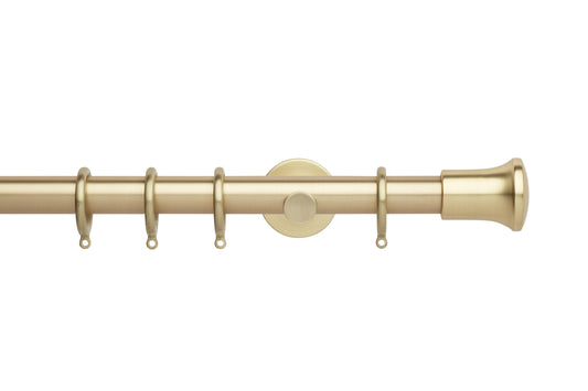 Hallis Neo Trumpet 28mm Metal Curtain Pole (Cylinder Brackets) - Gold