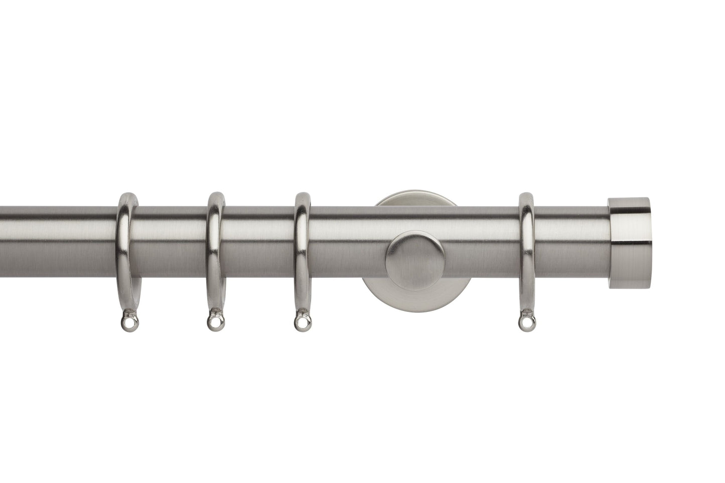 Hallis Neo End Cap 35mm Metal Curtain Pole - Stainless Steel