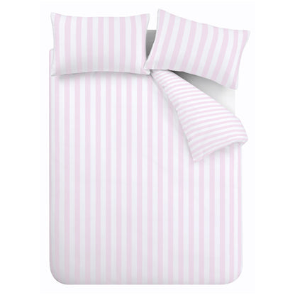 Sassy B Stripe Tease Duvet Cover Set - White/Pink