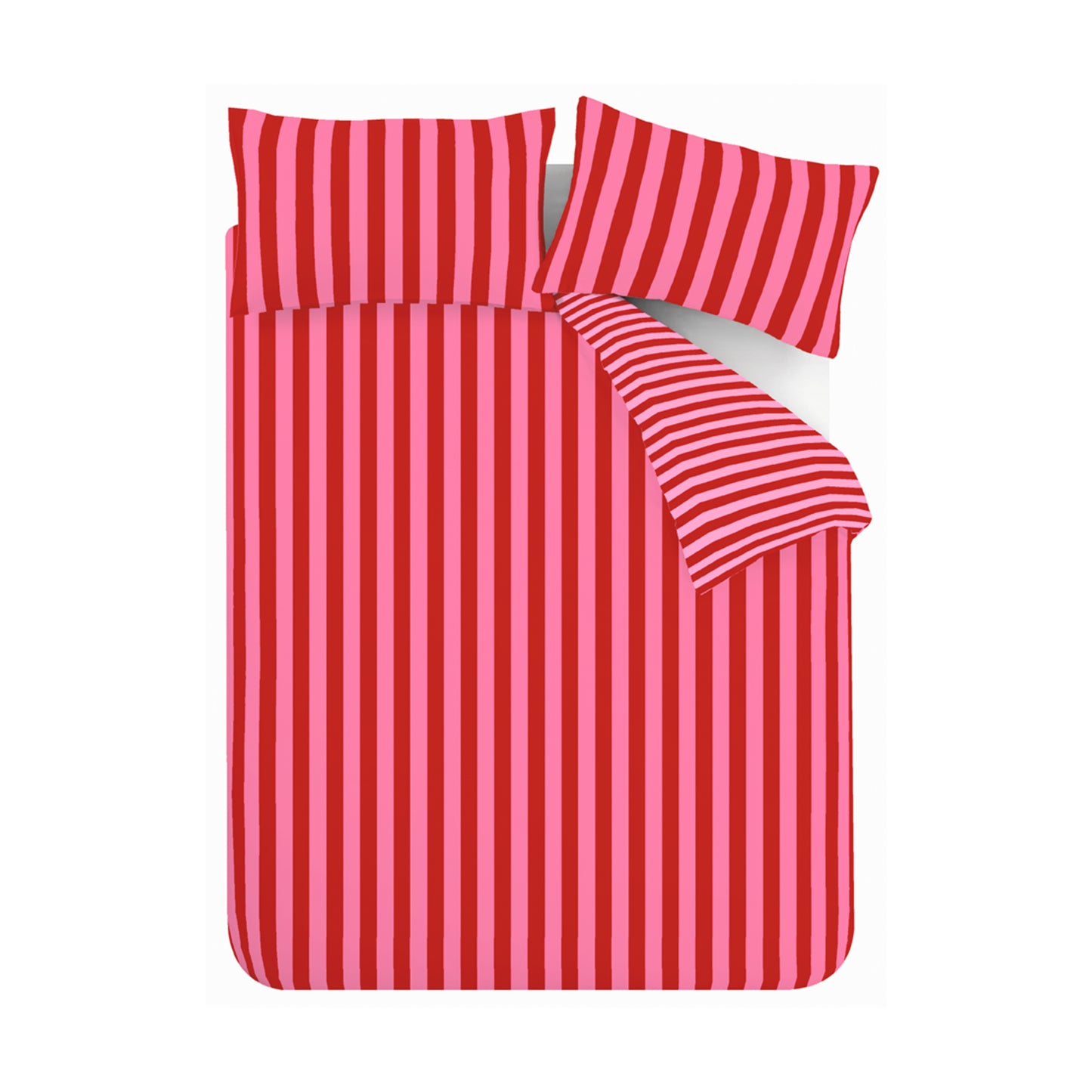 Sassy B Stripe Tease Duvet Cover Set - Red