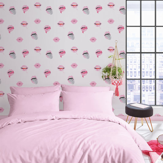 Sassy B Lip Service Wallpaper - Pink