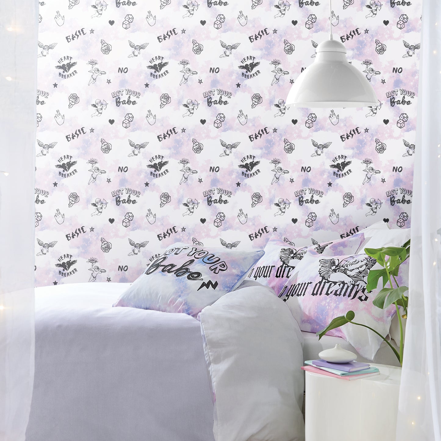 Sassy B Not Your Cherub Wallpaper - Pastel