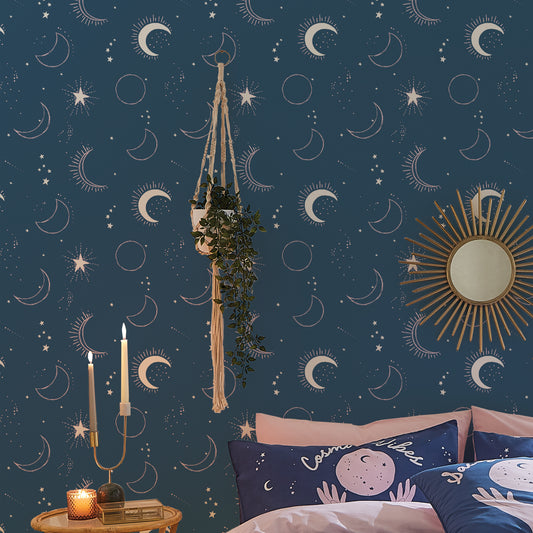 Sassy B Cosmic Babe Wallpaper - Navy