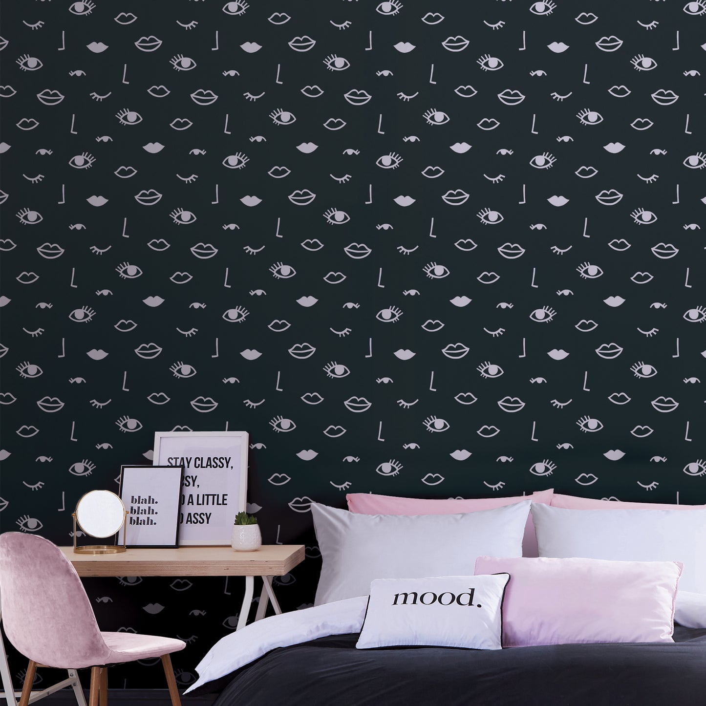 Sassy B Eye Woke Up Like This Wallpaper - Black/White