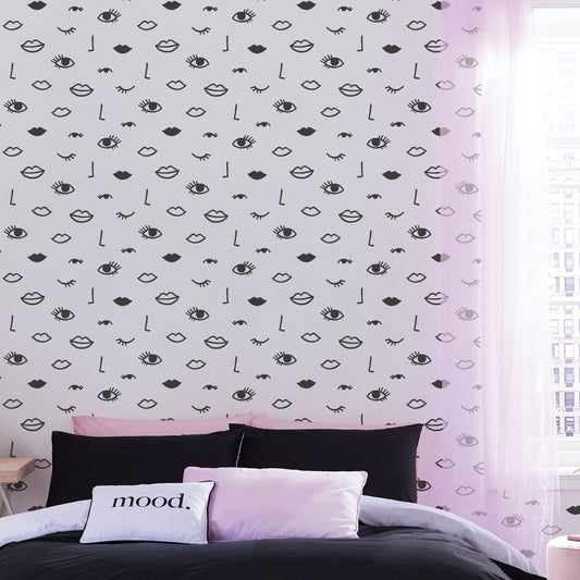 Sassy B Eye Woke Up Like This Wallpaper - White/Black