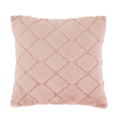Catherine Lansfield Cosy Diamond Filled Cushion - Blush