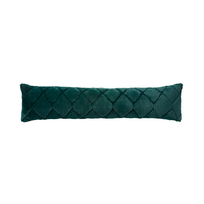 Catherine Lansfield Cosy Diamond Draught Excluder - Bottle Green
