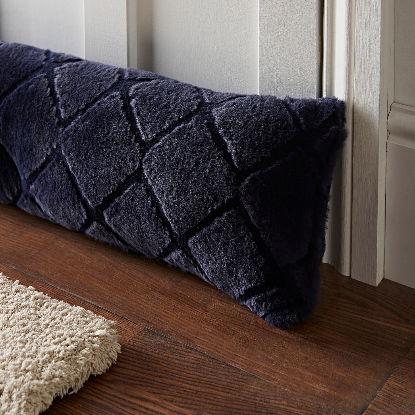 Catherine Lansfield Cosy Diamond Draught Excluder - Navy