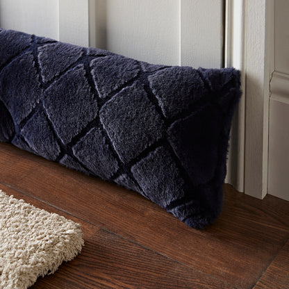 Catherine Lansfield Cosy Diamond Draught Excluder - Navy
