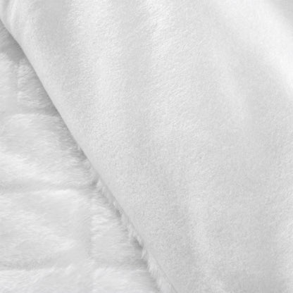 Catherine Lansfield Cosy Diamond Duvet Cover Set - White