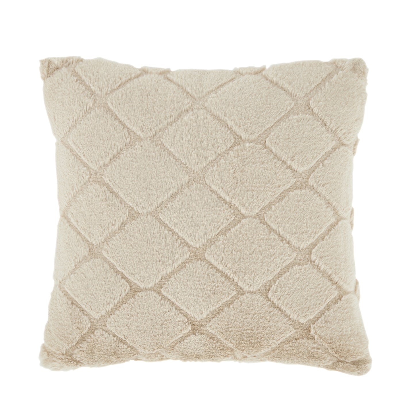 Catherine Lansfield Cosy Diamond Filled Cushion - Natural
