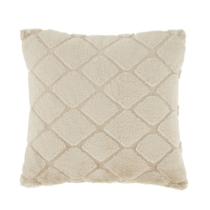 Catherine Lansfield Cosy Diamond Filled Cushion - Natural