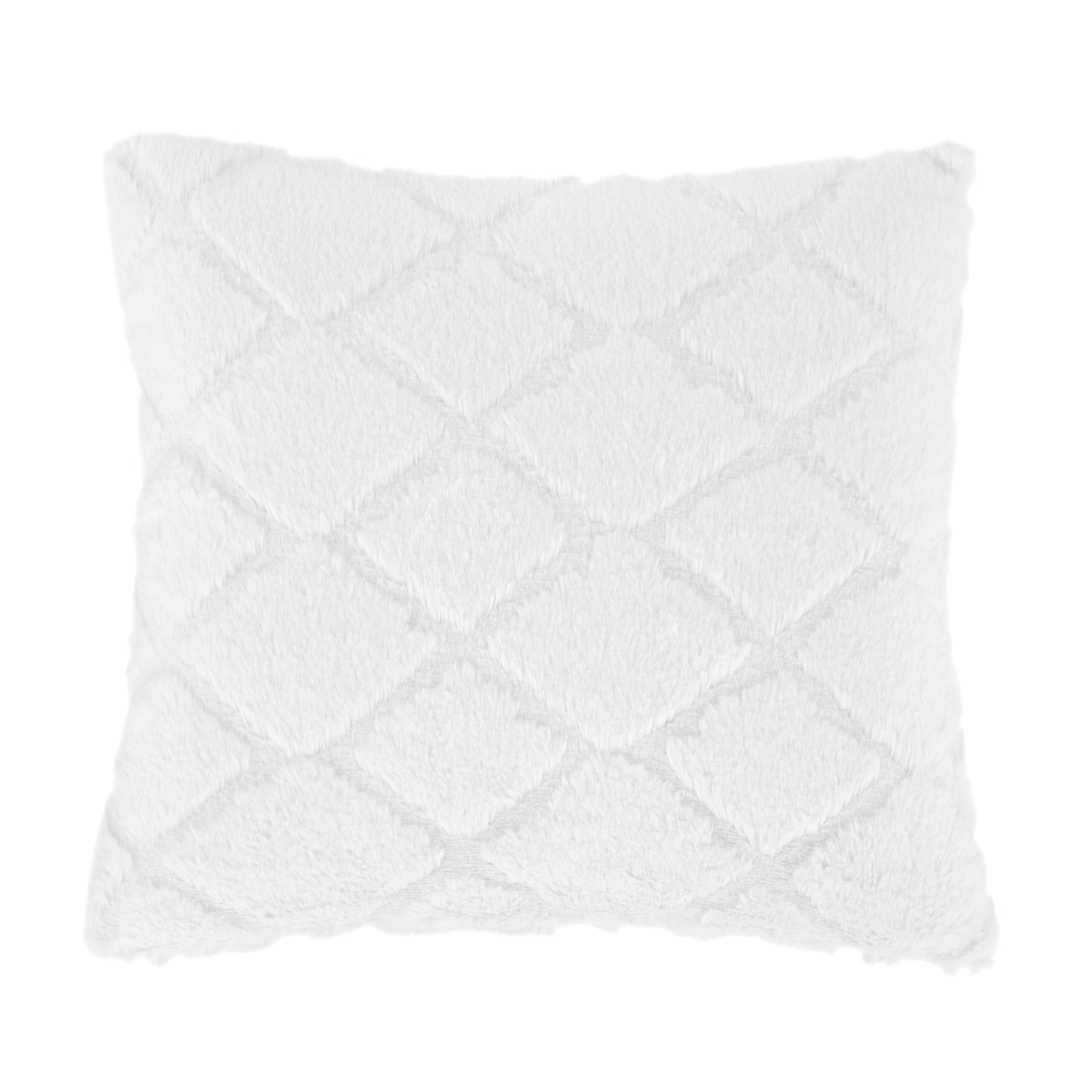 Catherine Lansfield Cosy Diamond Filled Cushion - White