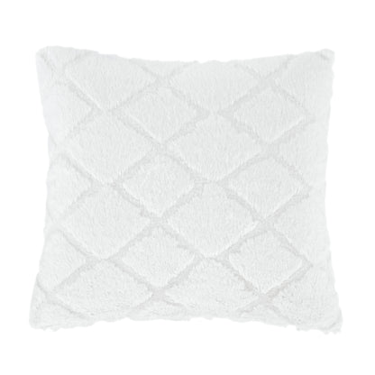 Catherine Lansfield Cosy Diamond Filled Cushion - White