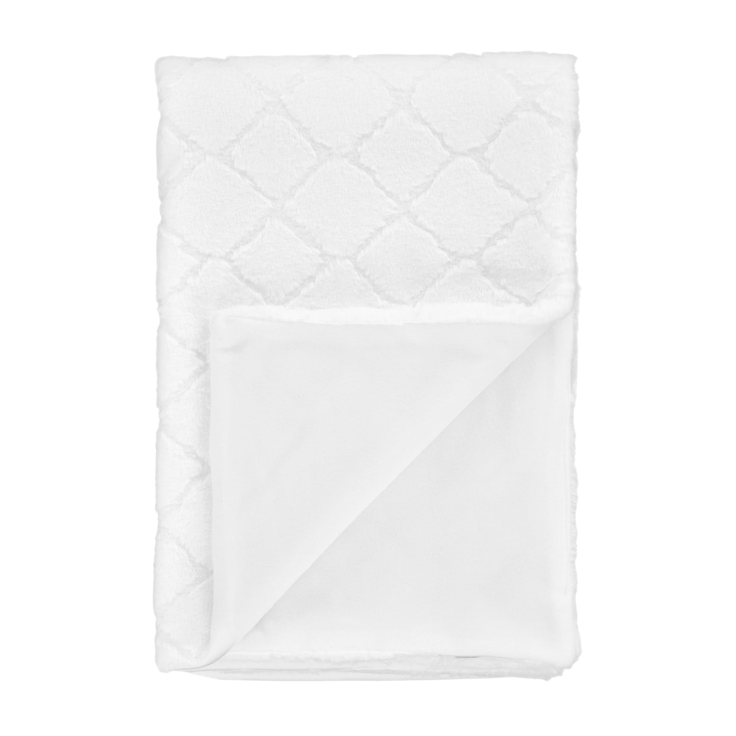 Catherine Lansfield Cosy Diamond Throw - White
