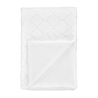 Catherine Lansfield Cosy Diamond Throw - White