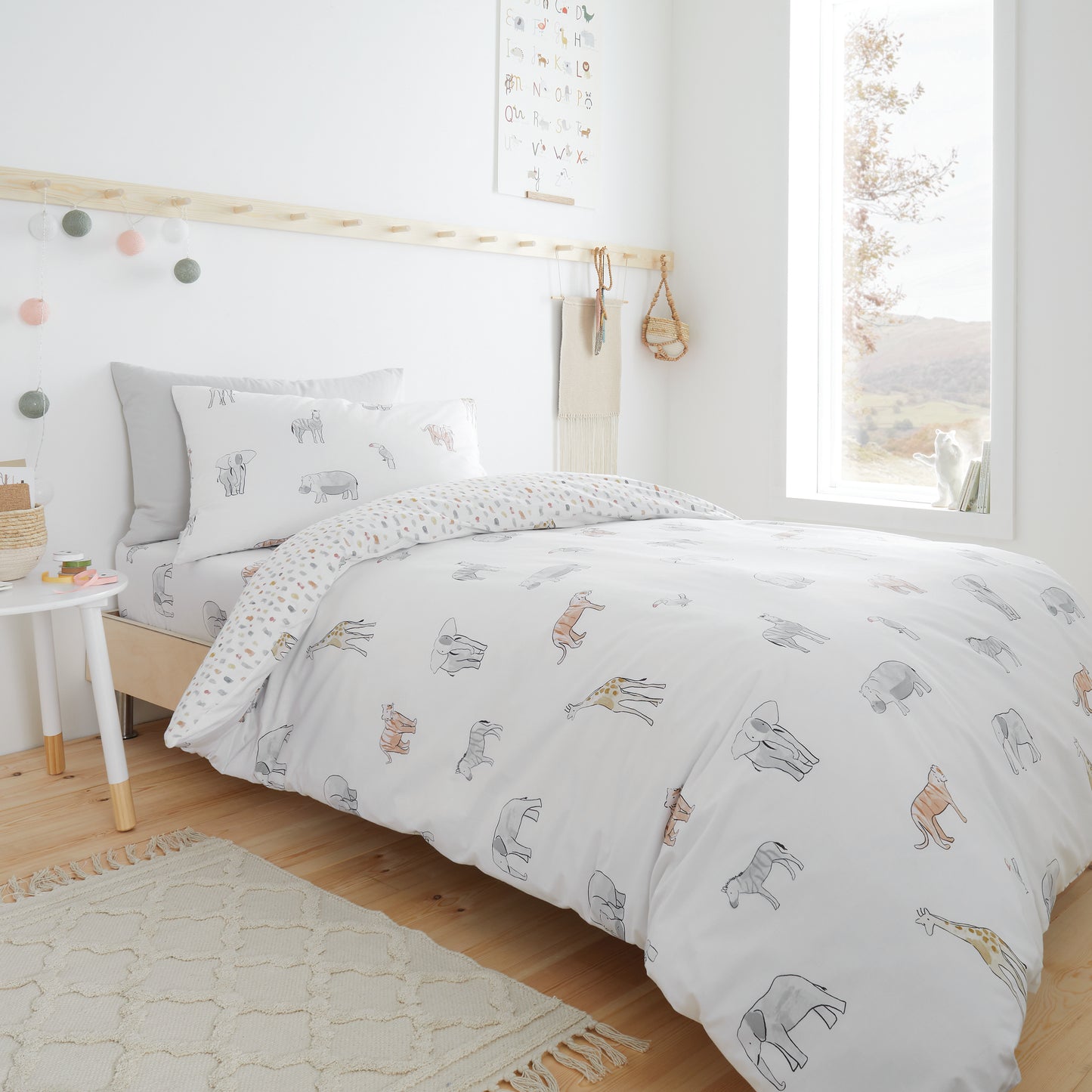 Bianca Zoo Animals Duvet Cover Set - Pastel