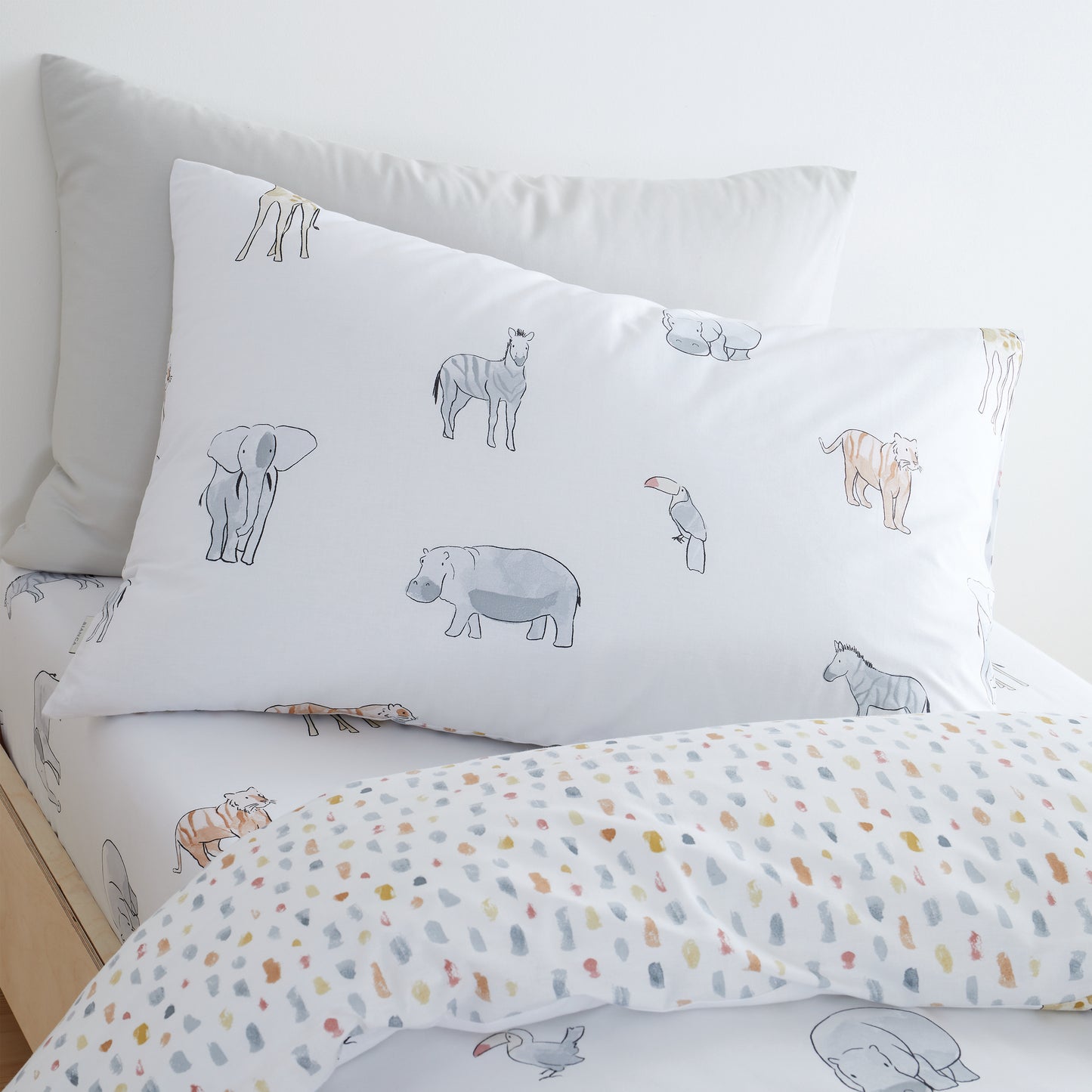 Bianca Zoo Animals Duvet Cover Set - Pastel