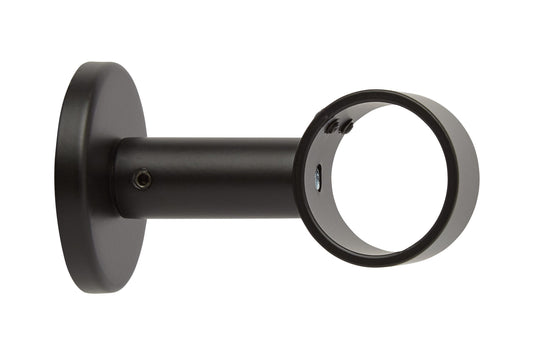 Hallis Neo 28mm Metal Curtain Pole Ceiling Bracket - Matt Black