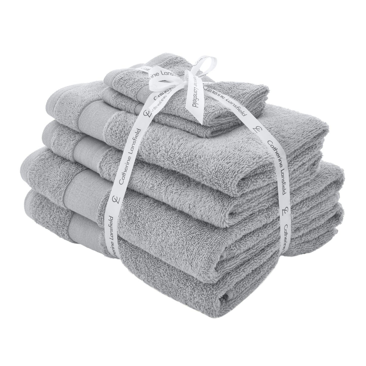 Catherine Lansfield Anti-Bacterial Bath Towels - Silver