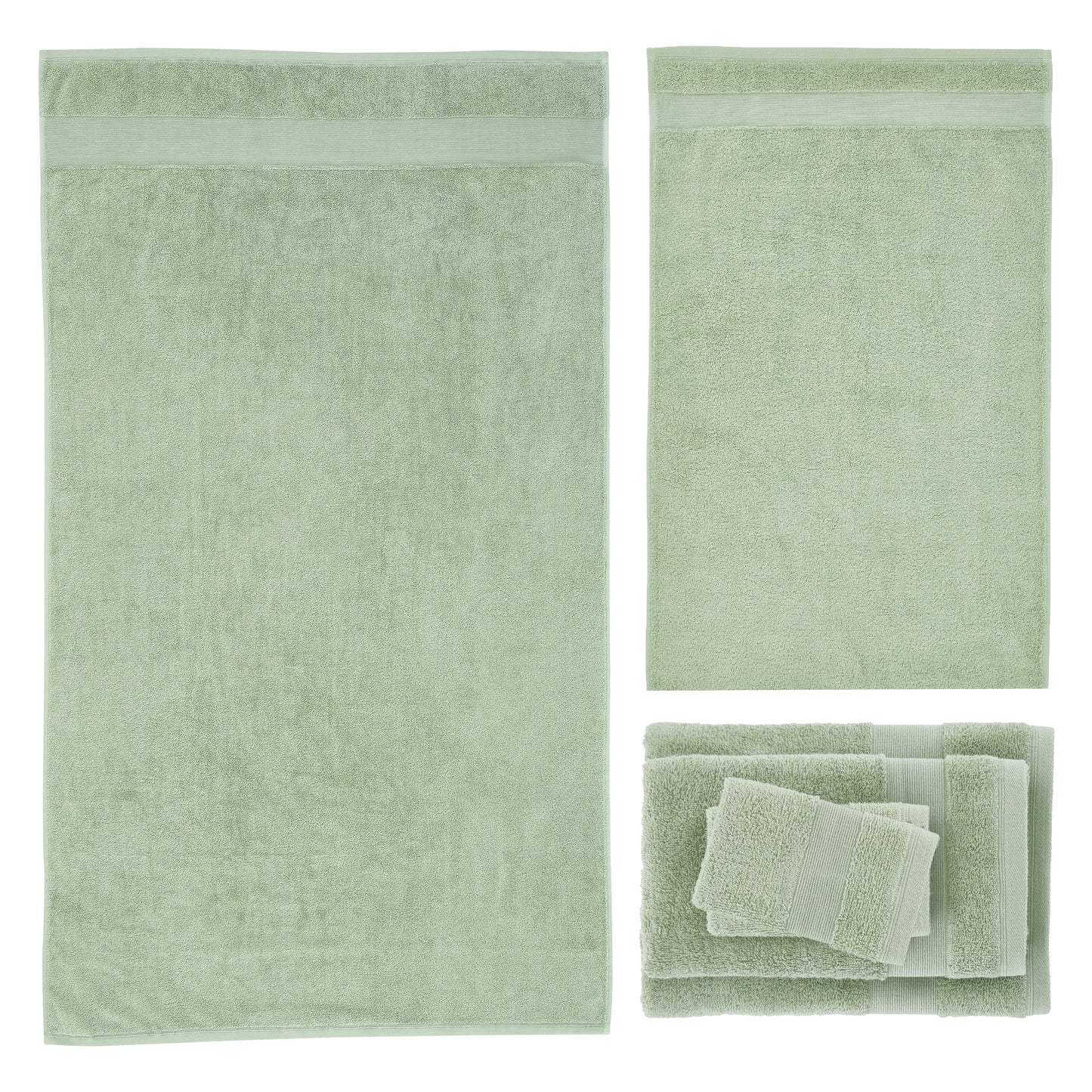 Catherine Lansfield Anti-Bacterial Bath Towels - Sage