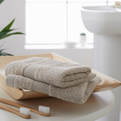 Catherine Lansfield Anti-Bacterial Bath Towels - Natural