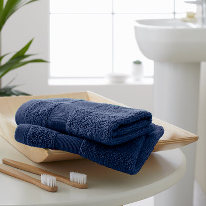 Catherine Lansfield Anti-Bacterial Bath Towels - Navy